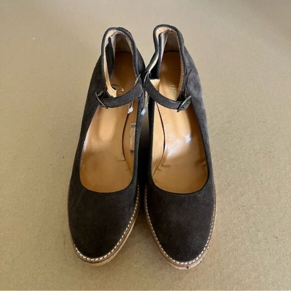 Castaner Wedge Rubber Suede Maryjane Platform Heels - Picture 7 of 9